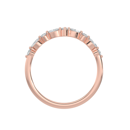 Crown Diamond Band-Rose Gold