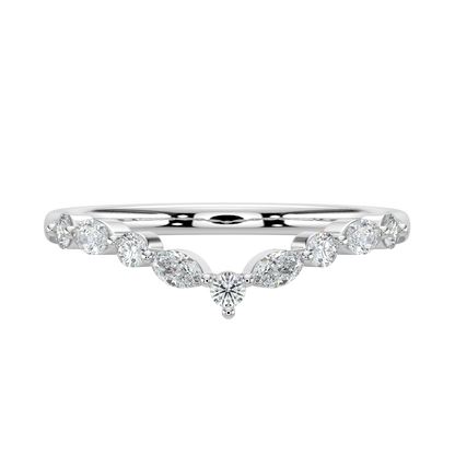 Crown Diamond Band-White Gold