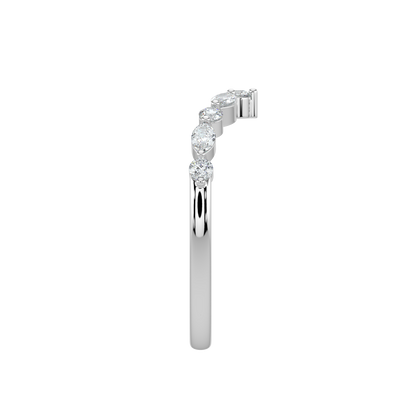 Crown Diamond Band-White Gold