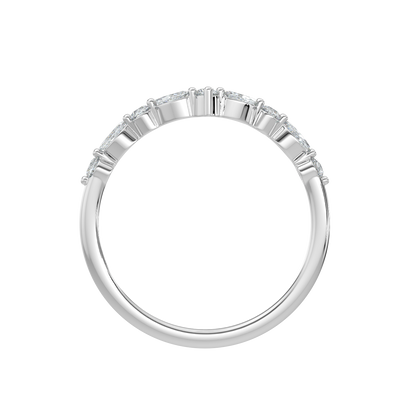 Crown Diamond Band-White Gold