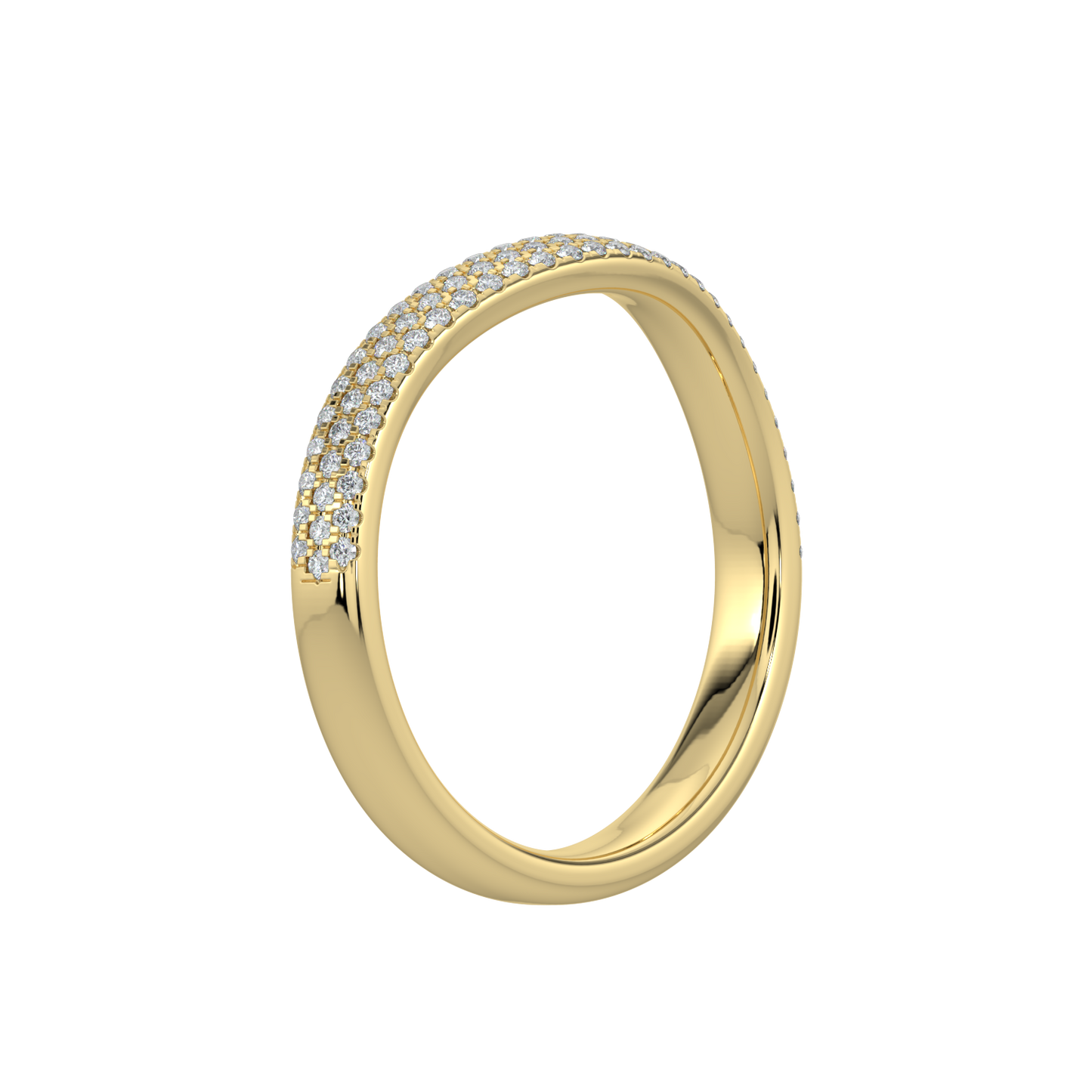 Contour Diamond Band-Yellow Gold