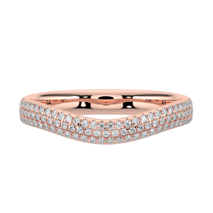 Contour Diamond Band-Rose Gold