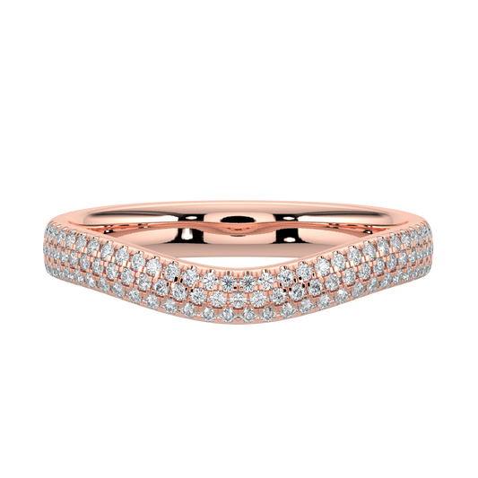 Contour Diamond Band-Rose Gold