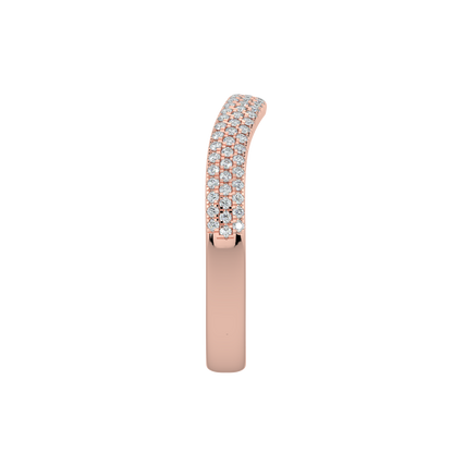 Contour Diamond Band-Rose Gold