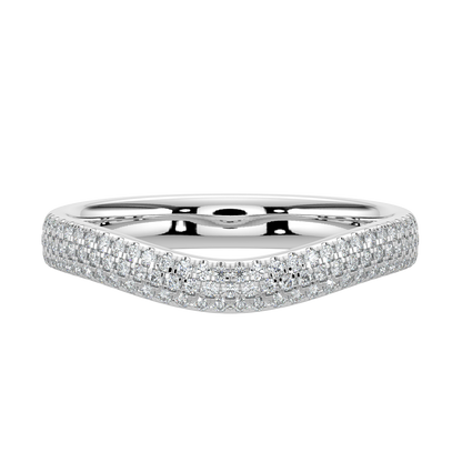 Contour Diamond Band-White Gold