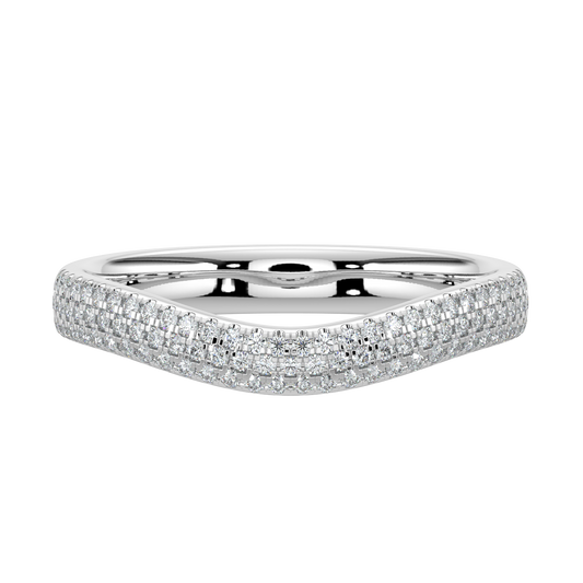 Contour Diamond Band-White Gold