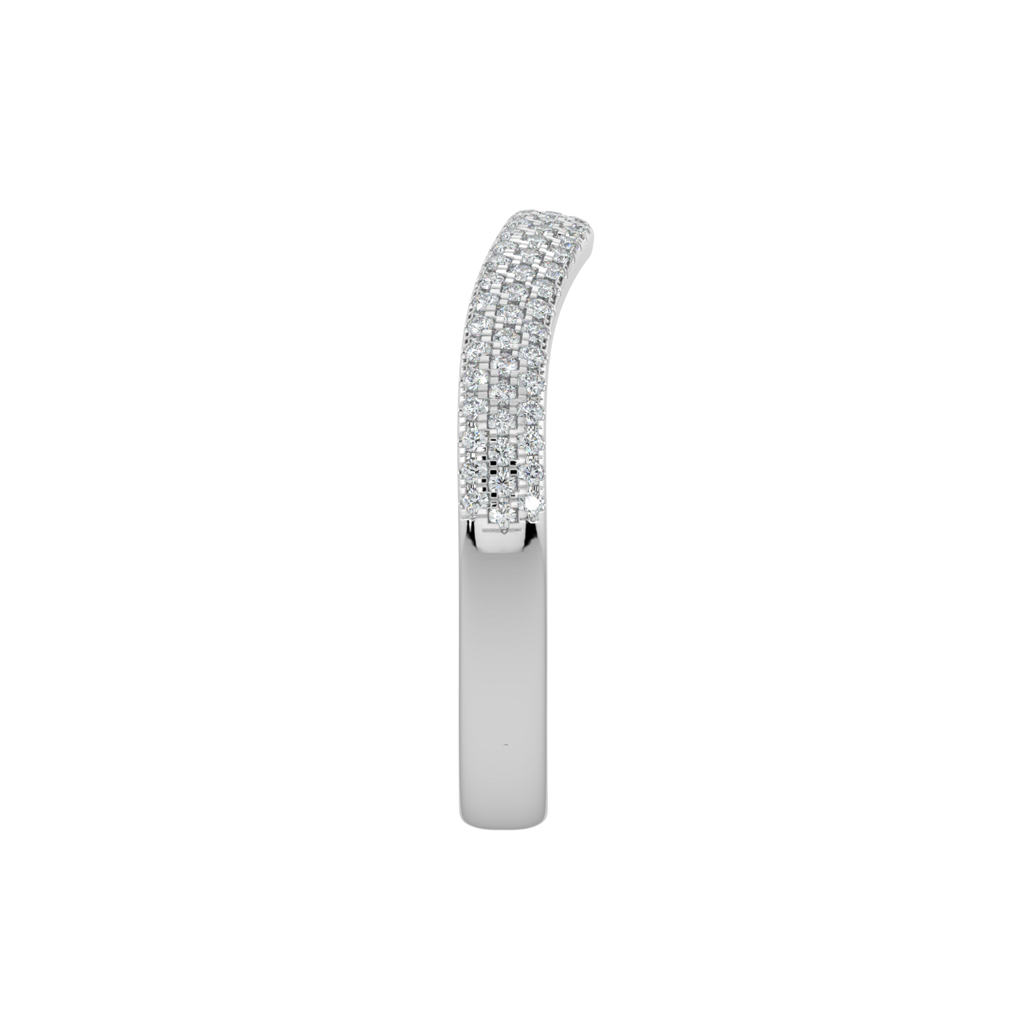 Contour Diamond Band-White Gold