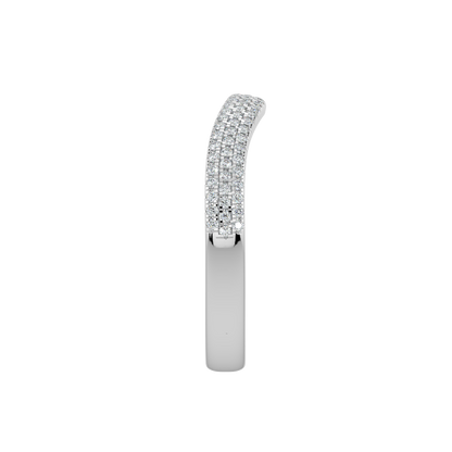 Contour Diamond Band-White Gold