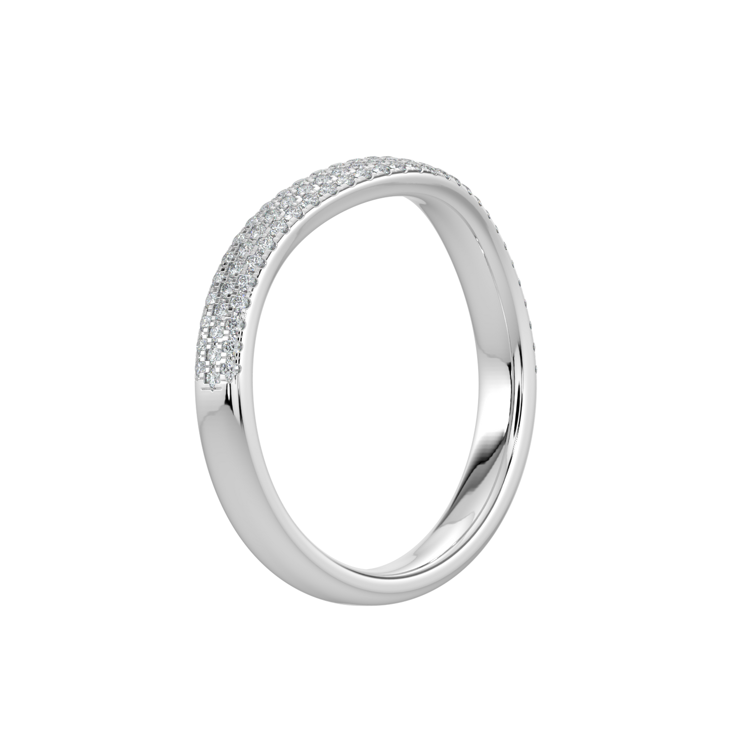 Contour Diamond Band-White Gold