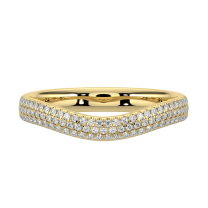 Contour Diamond Band-Yellow Gold