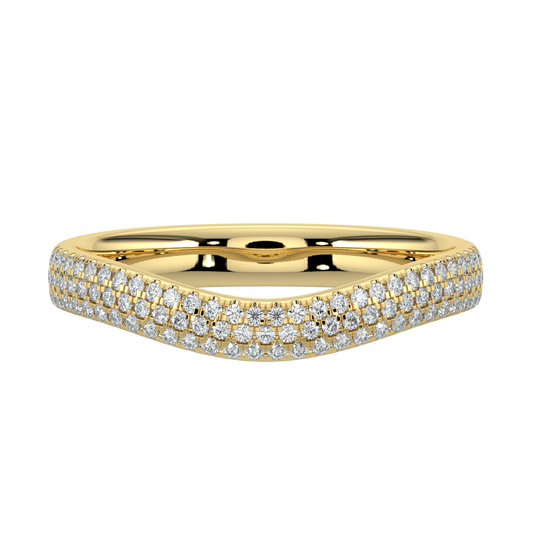 Contour Diamond Band-Yellow Gold