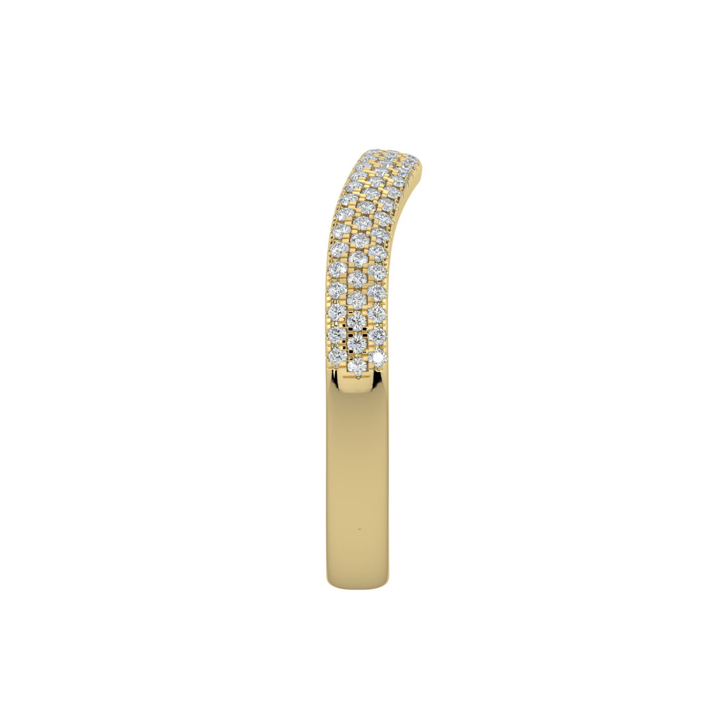 Contour Diamond Band-Yellow Gold