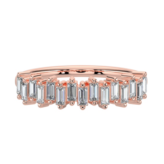 Baguette Diamond Band-Rose Gold