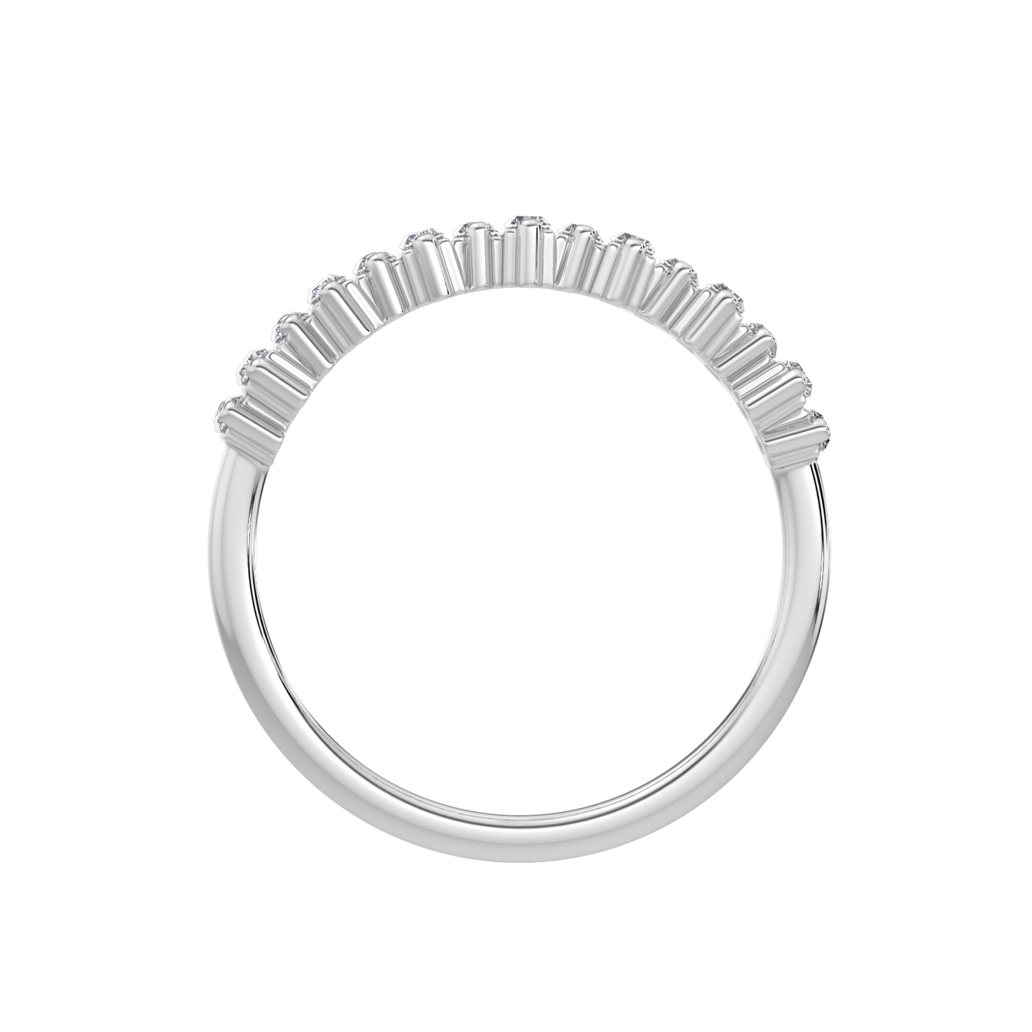 Baguette Diamond Band-White Gold