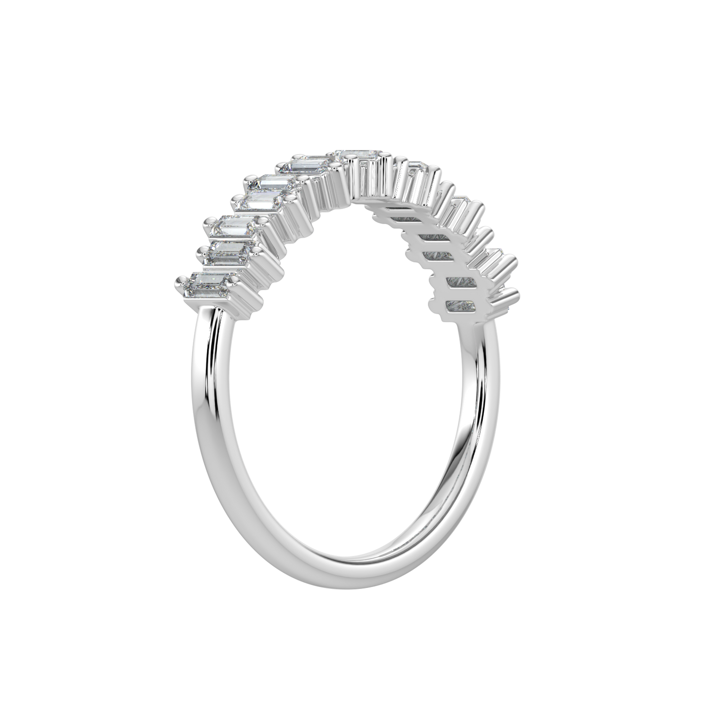 Baguette Diamond Band-White Gold
