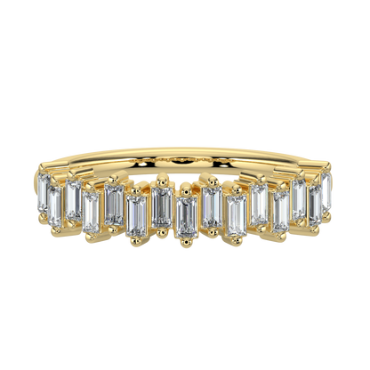 Baguette Diamond Band-Yellow Gold
