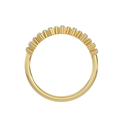 Baguette Diamond Band-Yellow Gold