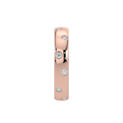 Bezel Set Diamond Band-Rose Gold