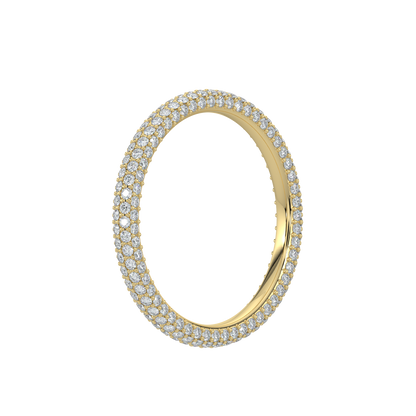 Twinkling Diamond Band-Yellow Gold