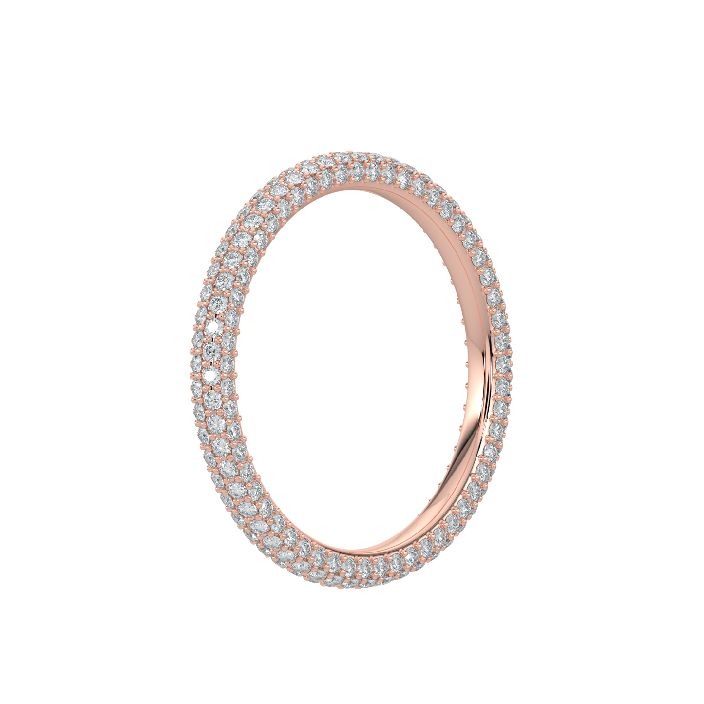 Twinkling Diamond Band-Rose Gold