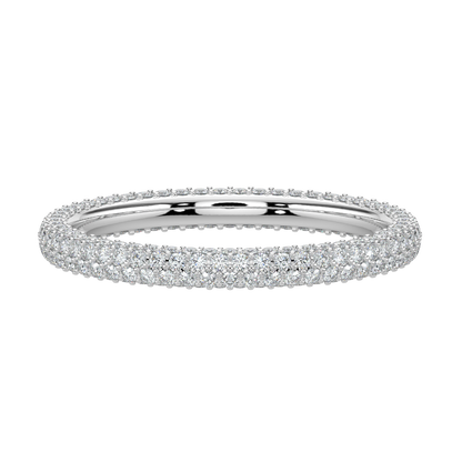 Twinkling Diamond Band-White Gold