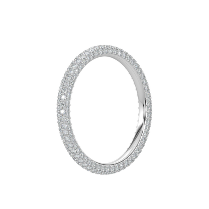 Twinkling Diamond Band-White Gold