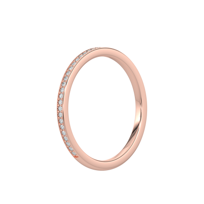 Stackable Diamond Band-Rose Gold