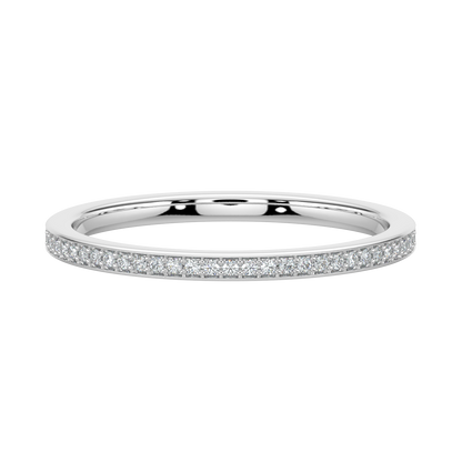 Stackable Diamond Band-White Gold