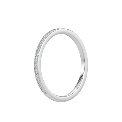 Stackable Diamond Band-White Gold