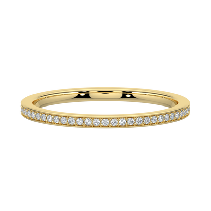 Stackable Diamond Band-Yellow Gold