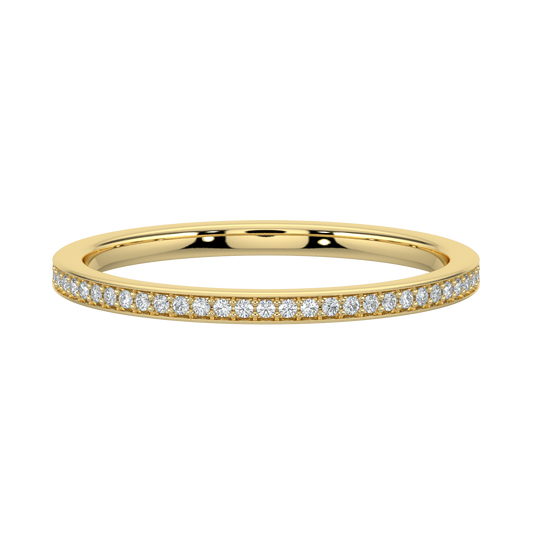 Stackable Diamond Band-Yellow Gold