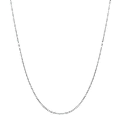 Radiant Diamond Tennis Necklace-White Gold
