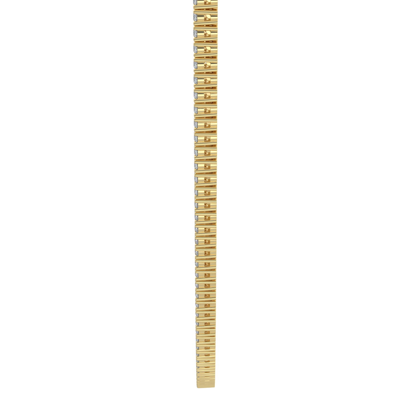 Radiant Diamond Tennis Necklace-Yellow Gold