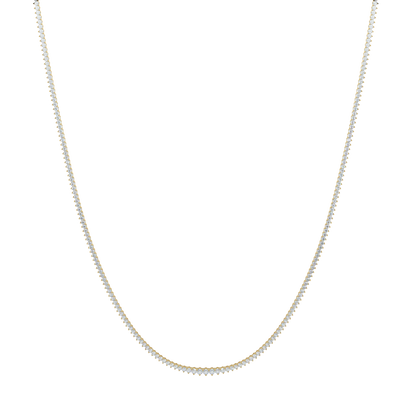 Sparkling Diamond Tennis Necklace-Yellow Gold