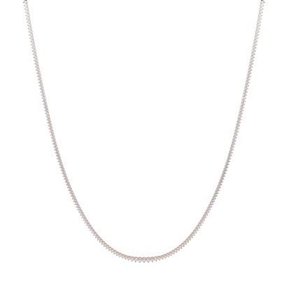 Sparkling Diamond Tennis Necklace-Rose Gold