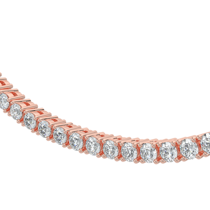 Cascade Diamond Tennis Necklace-Rose Gold