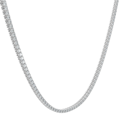 Cascade Diamond Tennis Necklace-White Gold