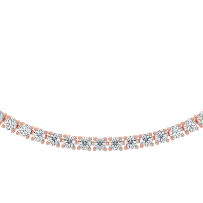Cascade Diamond Tennis Necklace-Rose Gold