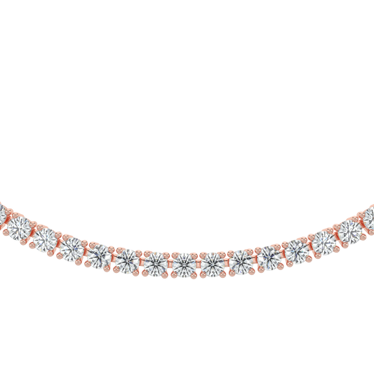 Cascade Diamond Tennis Necklace-Rose Gold