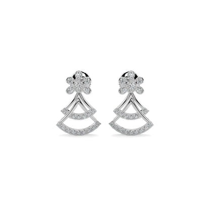 Sparkle Diamond Earrings-White Gold