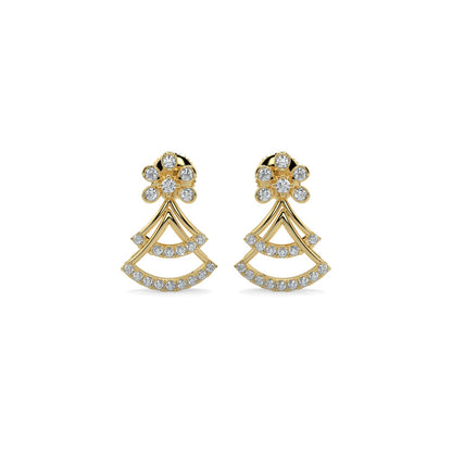 Sparkle Diamond Earrings-Yellow Gold