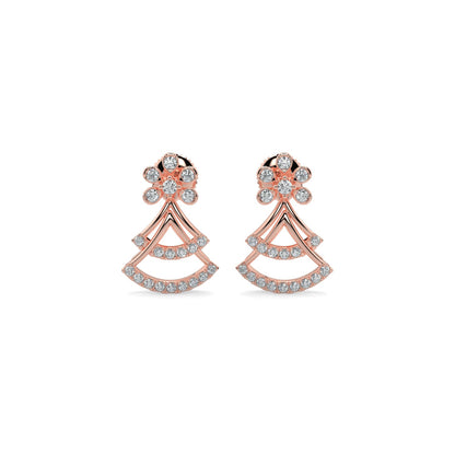 Sparkle Diamond Earrings-Rose Gold