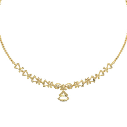 Sparkle Diamond Necklace-Yellow Gold