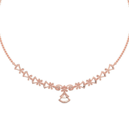 Sparkle Diamond Necklace-Rose Gold