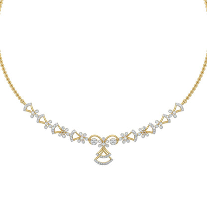 Sparkle Diamond Necklace-Yellow Gold