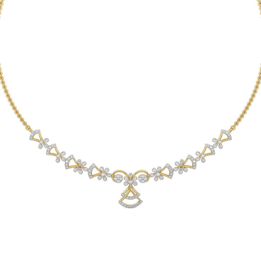 Sparkle Diamond Necklace-Yellow Gold