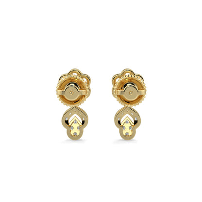 Enchanted Diamond Earrings-Yellow Gold
