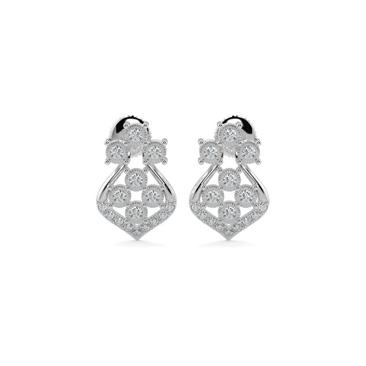 Celestial Diamond Earrings-White Gold