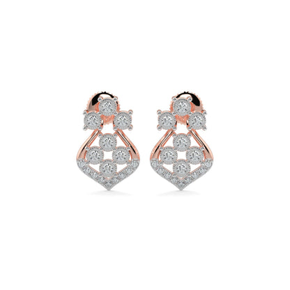Celestial Diamond Earrings-Rose Gold