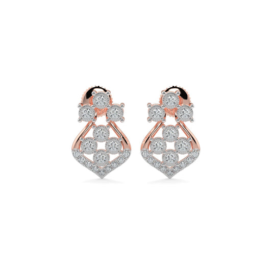 Celestial Diamond Earrings-Rose Gold